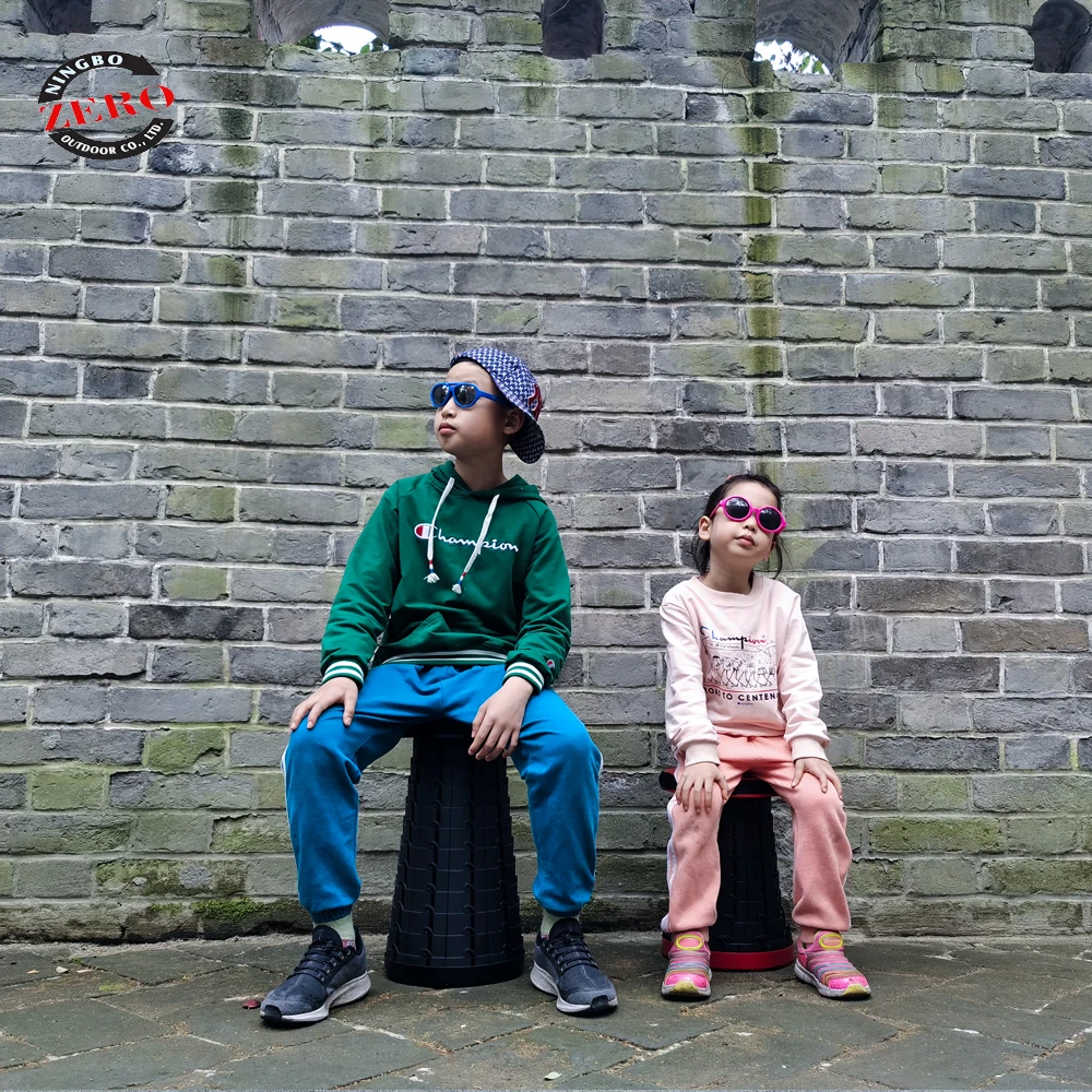 
Retractable Folding Stool, BHMS Portable Sturdy Lightweight Stool Foldable Outdoor Plastic Stools Seat for Camping BBQ Fishing 