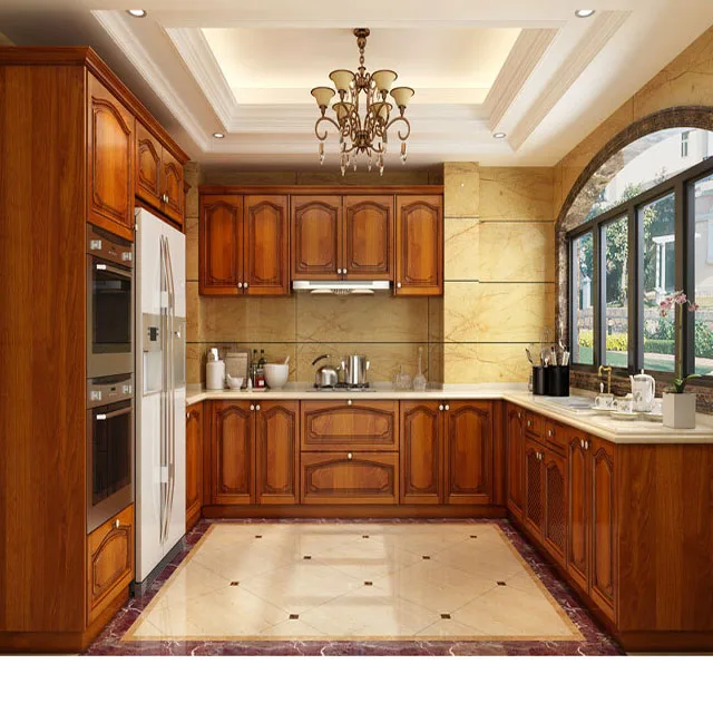 HZ North American Custom Kitchen Solid Wood Light Luxury Furniture Shaker Classic Kitchen Cabinet