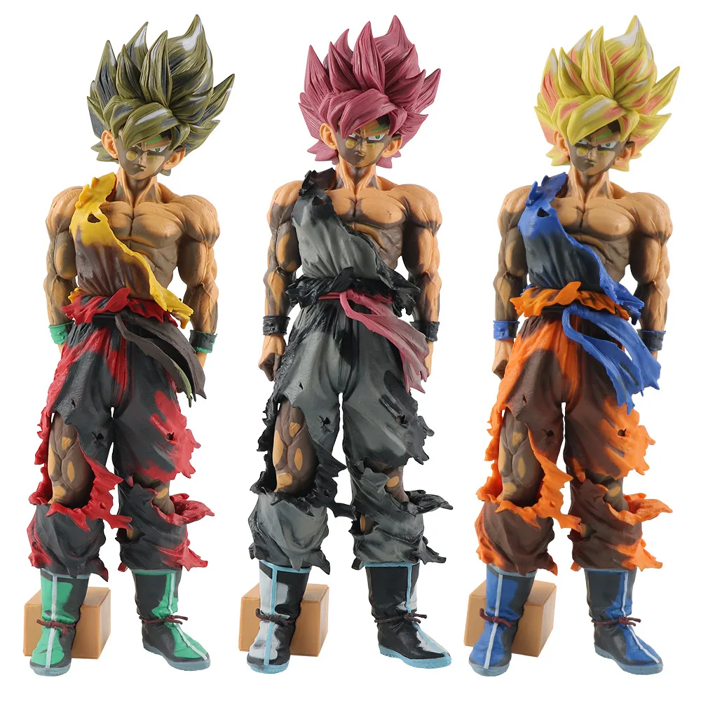 High Quality 32cm manga 3 style Goku Anime Dragon Balls Action figures Model Doll Brinquedos Collector Decor