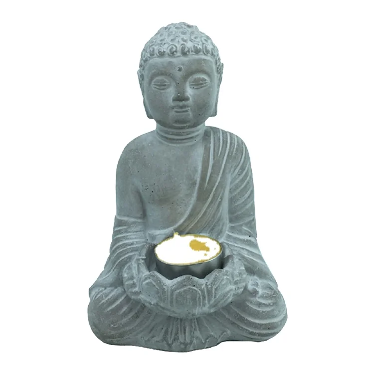 
Creative design tealight holder ceramic Cement Buddha candle holder table decoration for home decor garden ornaments 