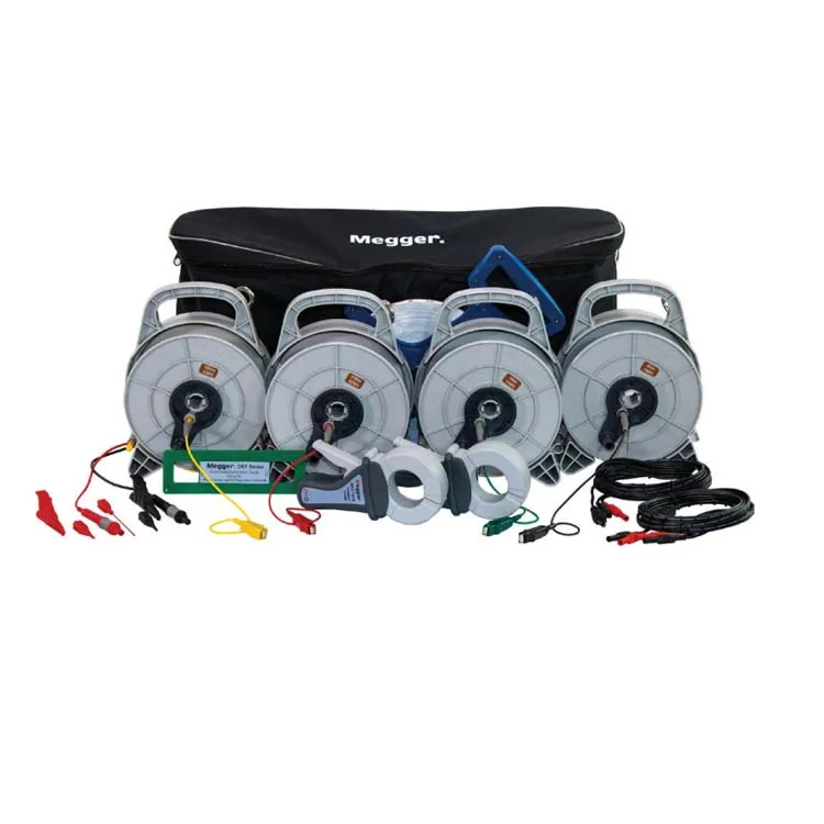 Megger DET2/3 EARTH TESTER 50M KIT LG7/P2  Memory Storage and USB Download + ETK50C Test Kit with 50m reels spikes clamps