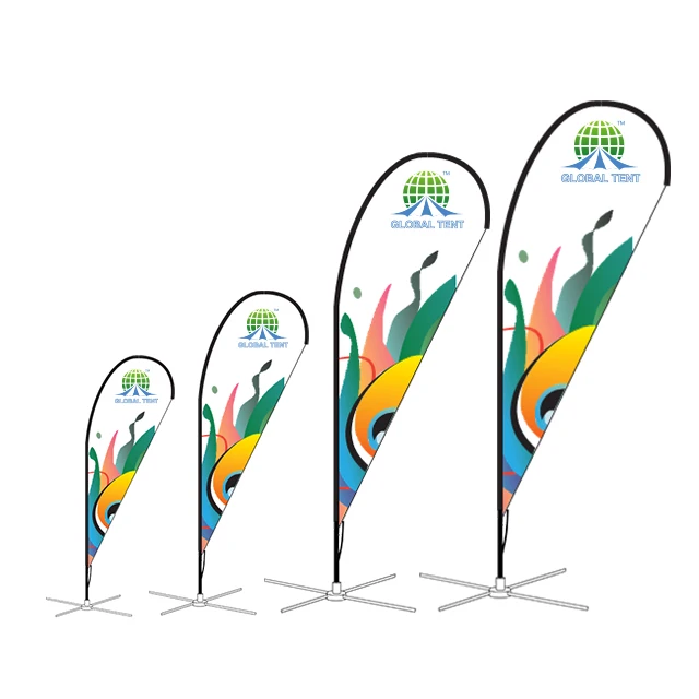 Custom Square Exhibition Outdoor Advertising Banners And Flags High Quality Beach Flag China Manufacturer Good Quality