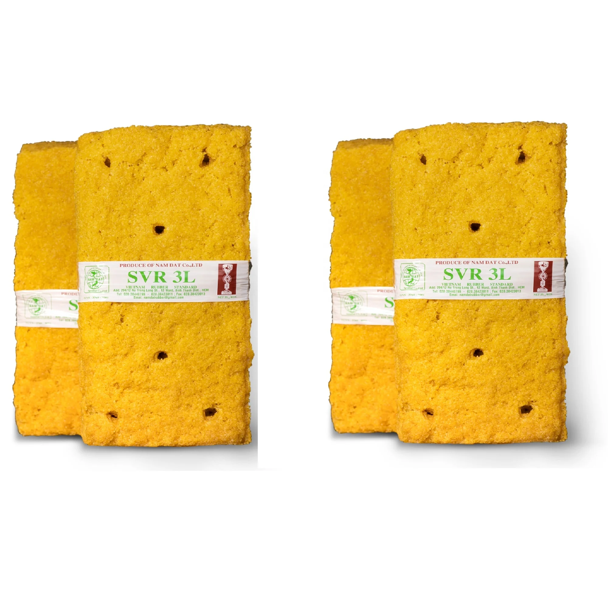 Best Quality Wholesale Natural Yellow Rubber SVR 3L (TSR 3L) Raw Materials Rubber with Wooden Pallets packaging from Vietnam