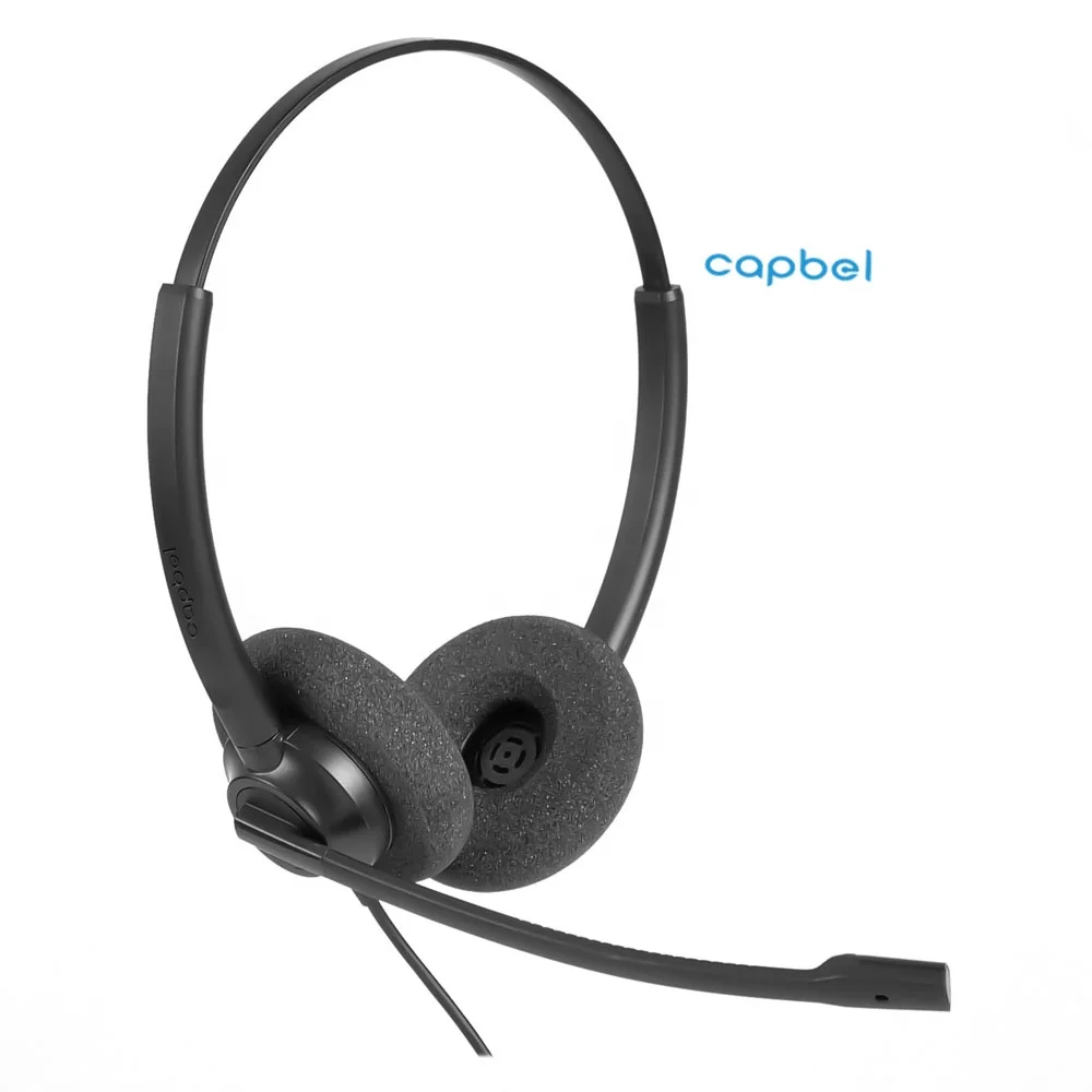 OEM профессиональная телефонная гарнитура rj9 с длинным шнуром, шумоподавляющие наушники, воздухопроницаемые пенные наушники для длительного ношения