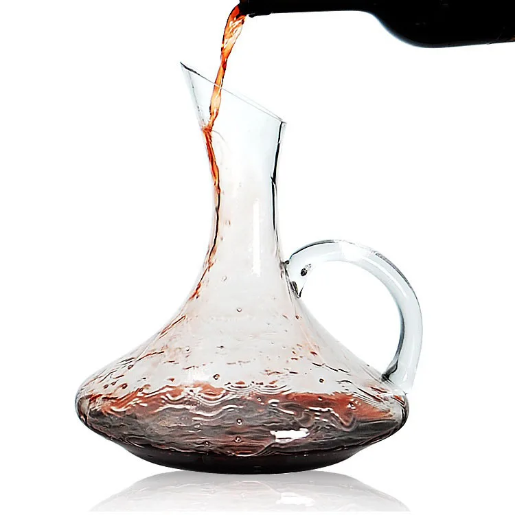 1.8L High Quality Classic crystal hand made wine Glass decanter of wisky with handle