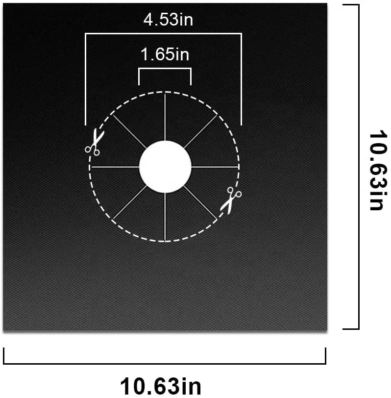 Ptfe Gas Stove Covers PTFE Gas Range Protectors Black Gas Stove Burner Covers Stove Top Liner