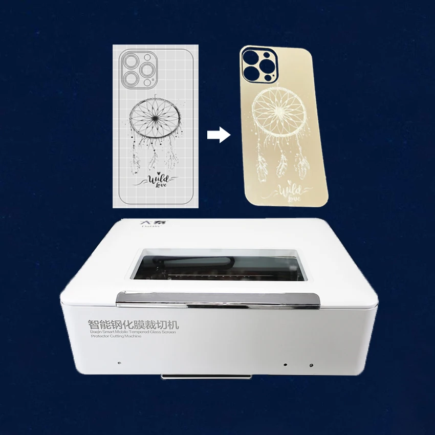 9H Nano Tempered Glass Screen Protector New Laser Cutting Machine for Plastic & Acrylic Retail Industries DXF Format Supported