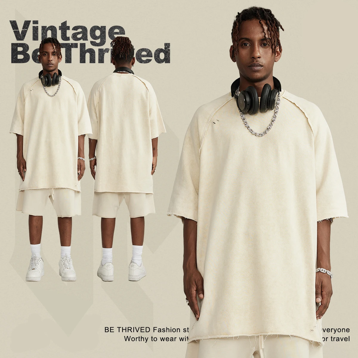 New Fashion Streetwear Distressed Tshirt Vintage 300 Gsm Boxy T Shirt Custom Print Acid Wash Acid Wash T Shirt