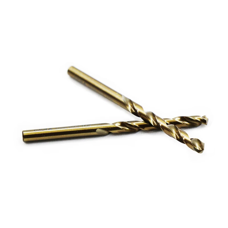 DIN338 amber finished hss twist drill bit fully ground hole maker for metal drilling bits