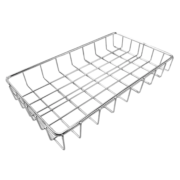 Customized small metal mesh basket kitchen drain storage metal basket 304 stainless steel grill grates