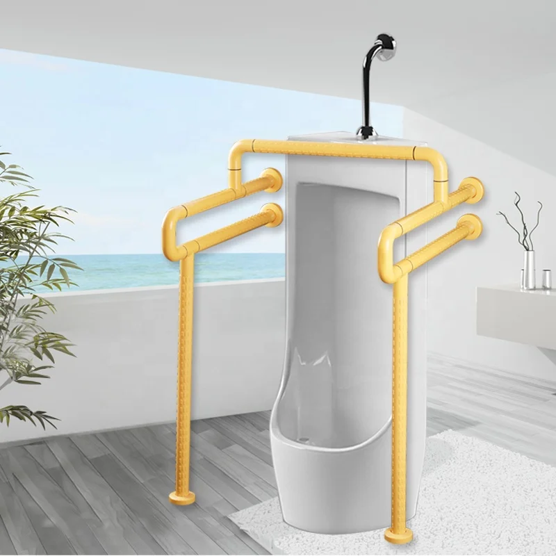 High Quality and inexpensive  disabled shower grab bar Handrails with supporting feet, nylon handrails mounted on urinal buckets