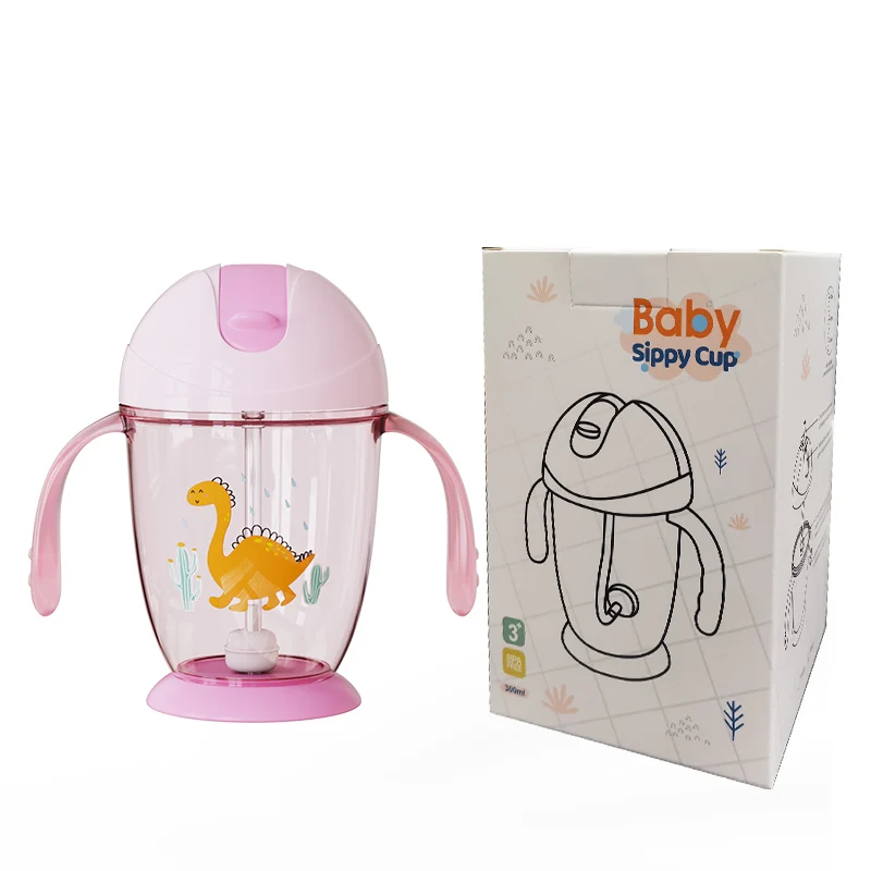 300 ml BPA Free baby Drinking Cup  Kid training cup with handle baby products from China