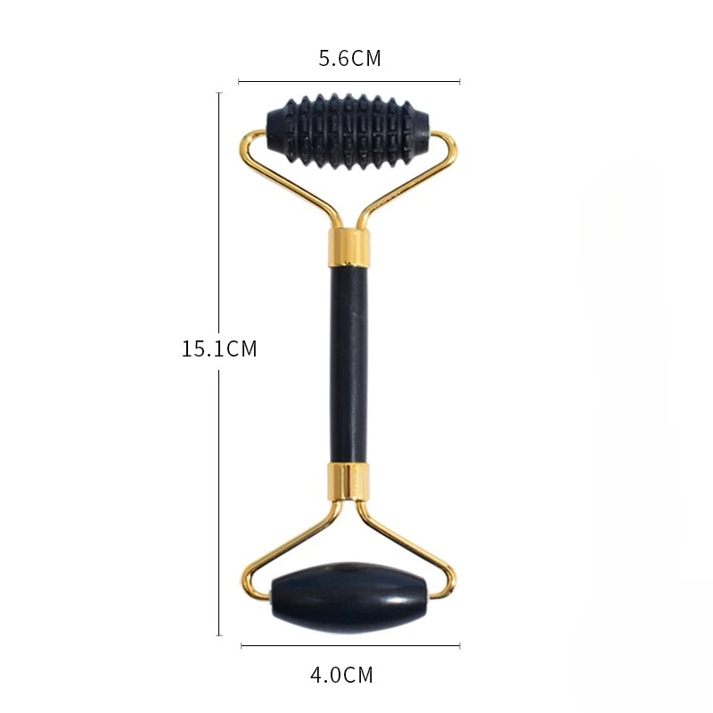 wholesale OEM brand black bian stone roller gua sha massage set