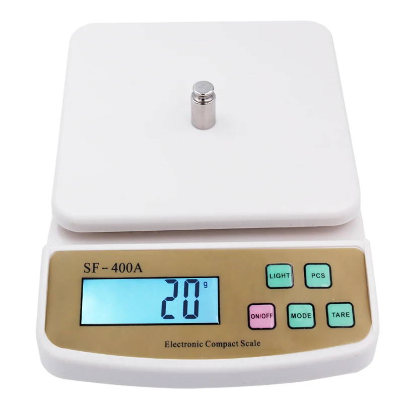 Battery Charging Backlit Rechargeable Digital Food Weighing Scale Compact Kitchen Scales Four-point Type OEM Pattern SF-400A