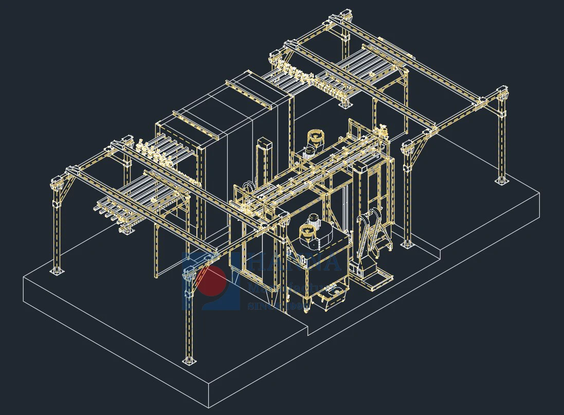 32 years manufacturer Automatic semi automatic powder coating line in China