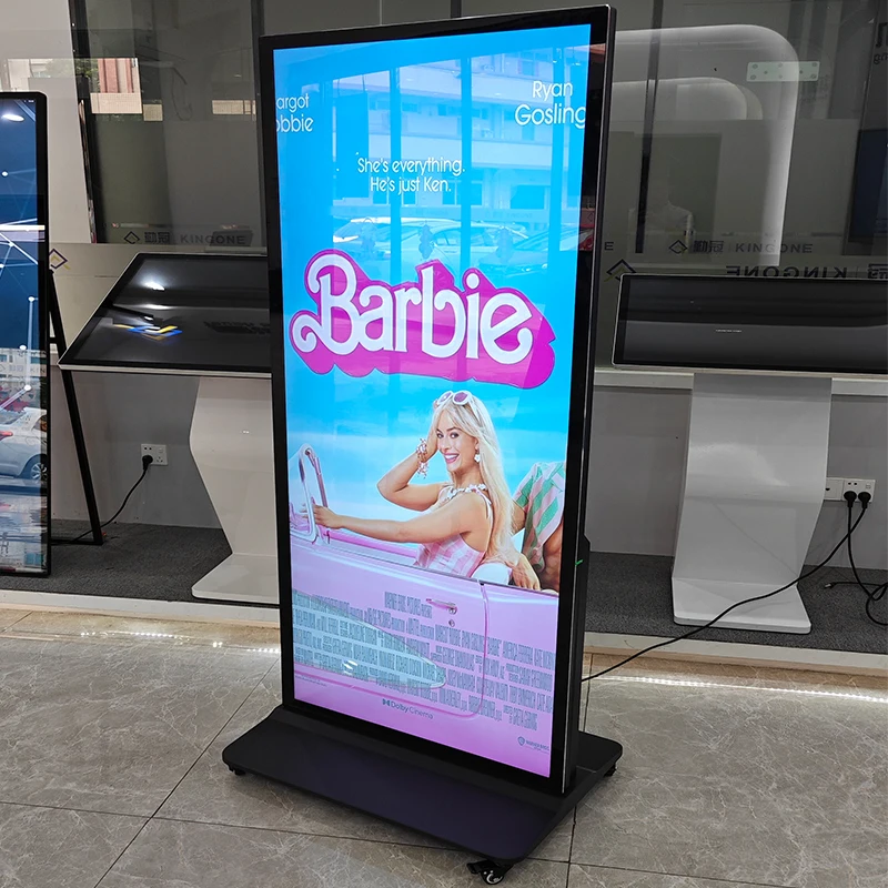 75 Inch 4K Hd Floor Standing Android Touch Lcd Display Full Screen Vertical Digital Signage Advertising Elevators Shopping Malls