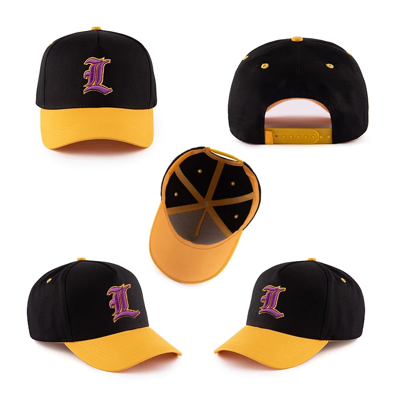 BSCI Factory Custom 5 Panel Curved Brim Sport Baseball Hats Cotton Twill Fabric Two Tone Vintage Baseball Caps