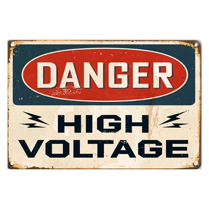 Danger High Voltage  Metal Sign Vintage Plaque Alcohol Tin Poster Retro Plate Wall Decor For Bar Club Man Cave Art Beer Custom
