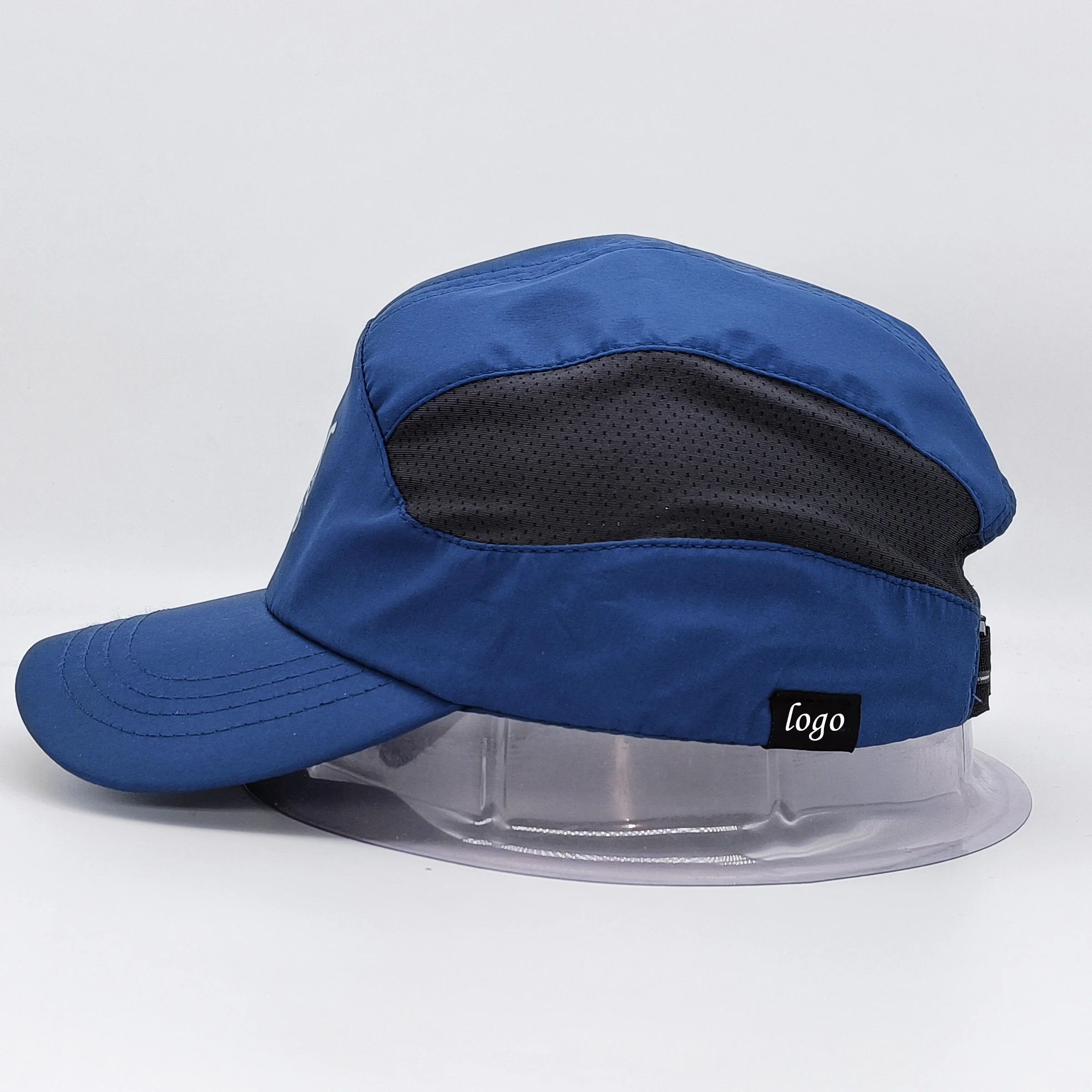 Waterproof 5 Panel Flexible Soft Running Camper Hat Cap Lightweight Unstructured Quick Dry Nylon Neon Plain Running Mesh Cap