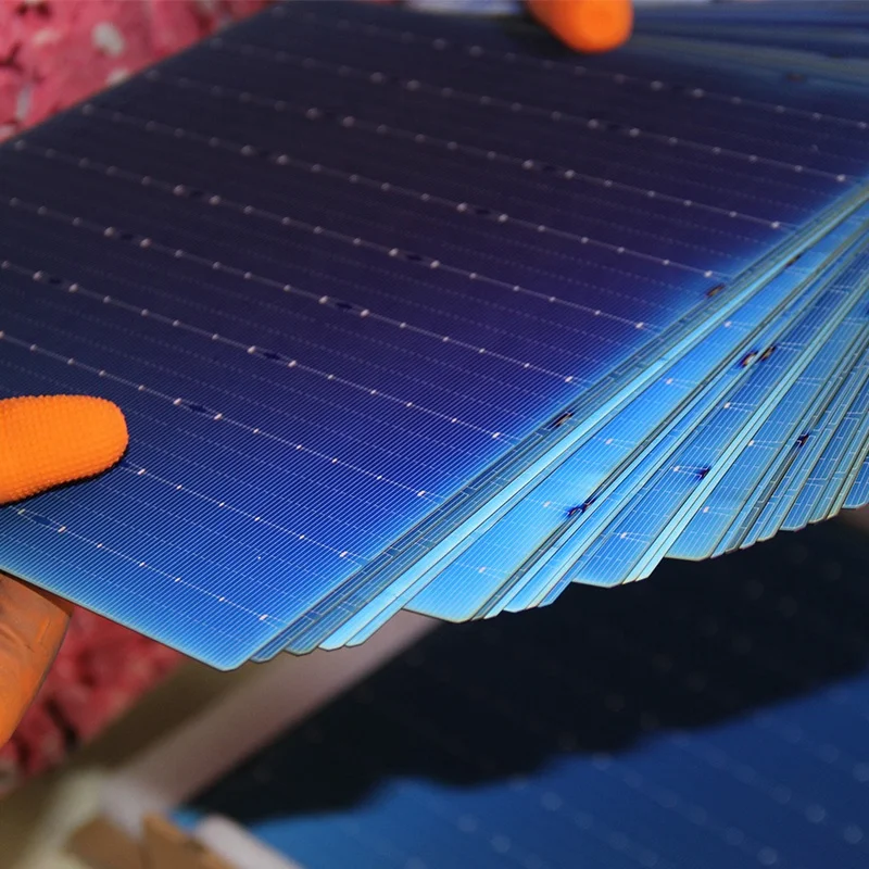Mono Perc Solar Cell 210mm 9BB 10BB 12BB Poly Silicon Wafers 5BB 9BB Bifacial PV Cells for Solar Panel Manufacturing