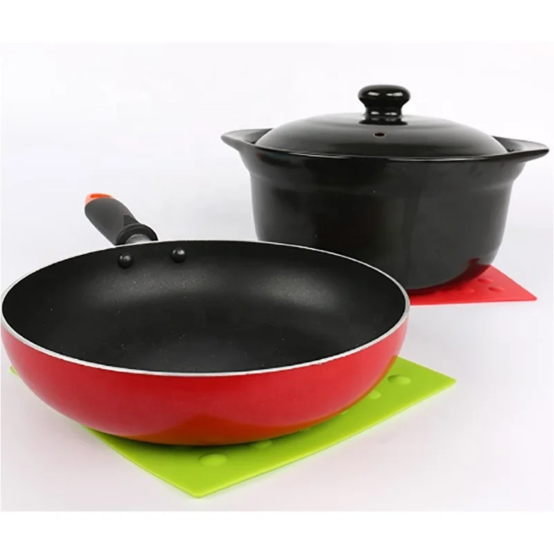 Оптовая продажа, индивидуальный силиконовый термостойкий нескользящий коврик для кастрюль и барбекю, силиконовый держатель для кастрюль, силиконовый коврик