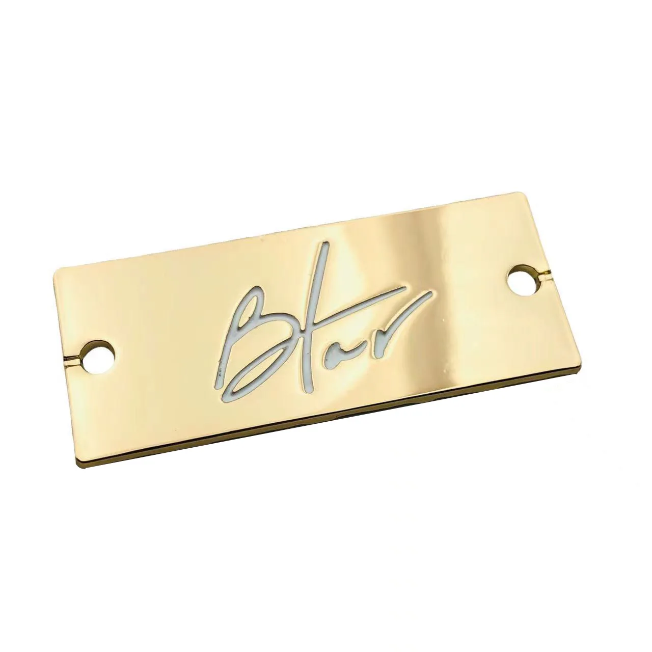 Garment Processing Accessories Custom Brand Name Enamelled Sewing Metal Logo De Gold Label Plate Metal Logo Hijab
