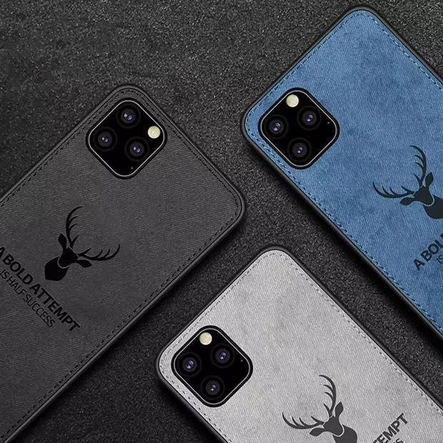 Silicone Fabric Cloth Deer Cover for iPhone 12 11 Pro max XR X XS Phone Case for iPhone 7 8 6 6S Tpu Back Cover