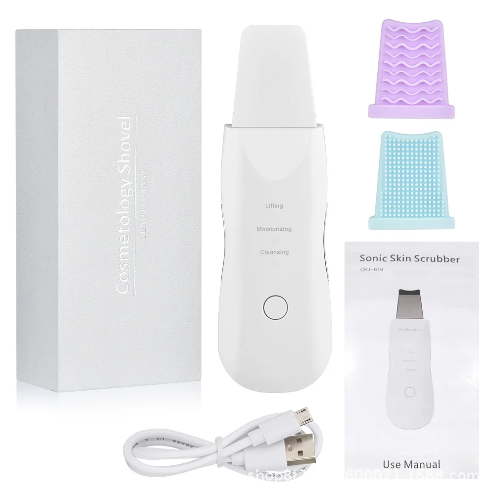 Home Use Portable Blackhead Remover Ultrasonic Deep Cleansing Skin Spatula Scrubber Remove Blackhead Device for Face