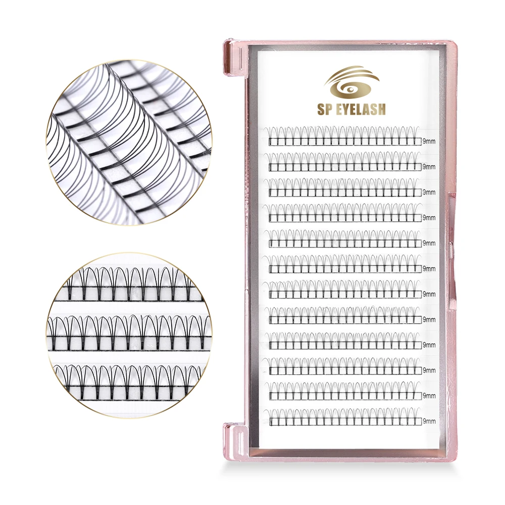 Free Sample Silk Lashes Extensions Russian Volume Fans 4D Long Stem Premade Fans Volume Lashes