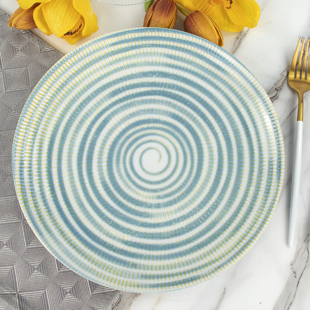 Light Green Dinnerware Serving Plate Dish Plate Porcelain Durable Dinnerware Sea Food Plates