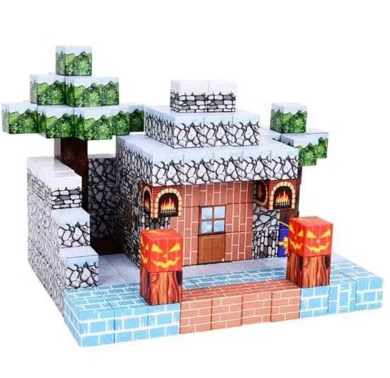 Custom My World Minecraftting100pcs New Pixel Model Cube Creative DIY Toys For Children Educational Toy Magnetic Building Blocks