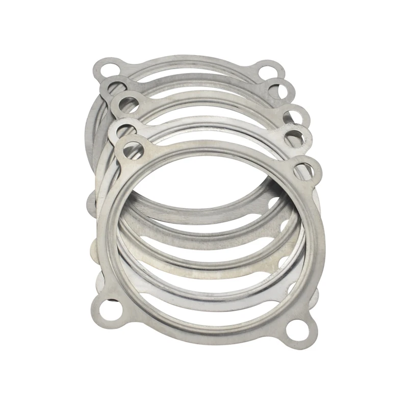 WSFS Hot 5PCS 3 Inch Inch 4 Bolt SS 304 Turbo Exhaust Downpipe Flange Gasket For GTX30 GT30 GT35 GTX35