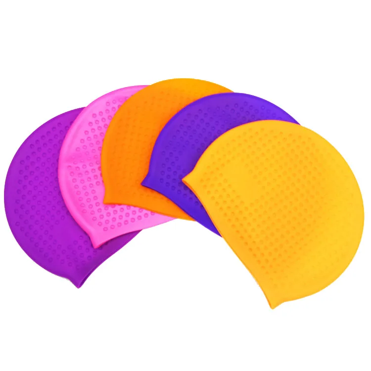 In Stock Silicone Swimming Hat Custom Logo Waterproof Swim Hat Bubble Hat for Water Sports