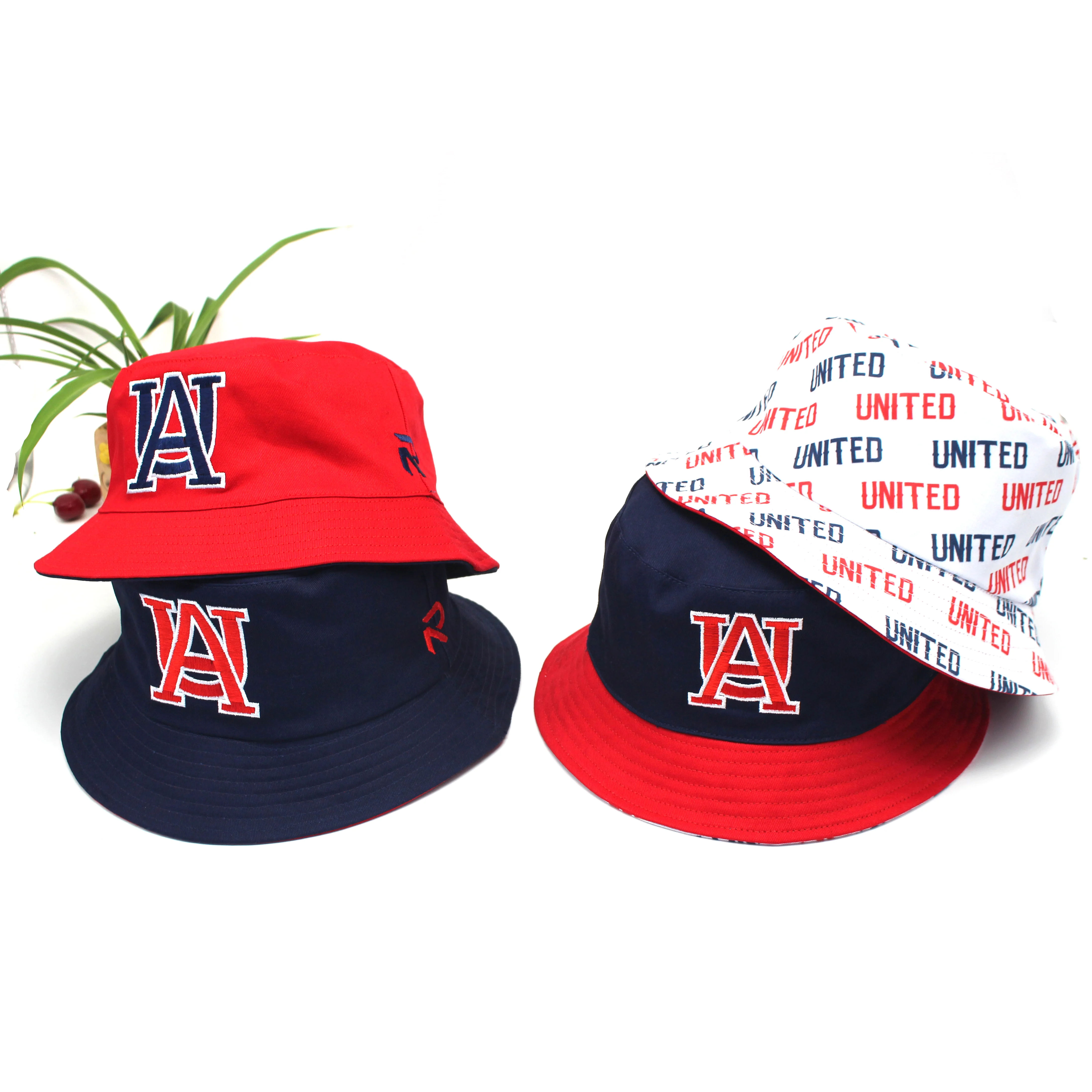 Небольшой заказ 100% хлопок выполненный на двусторонний принт вышивка ведро шляпа оптом