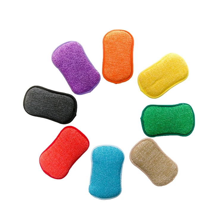 New Style Microfiber Sponge Household Kitchen Dish Wash Scrub Shine Cleaning Pads