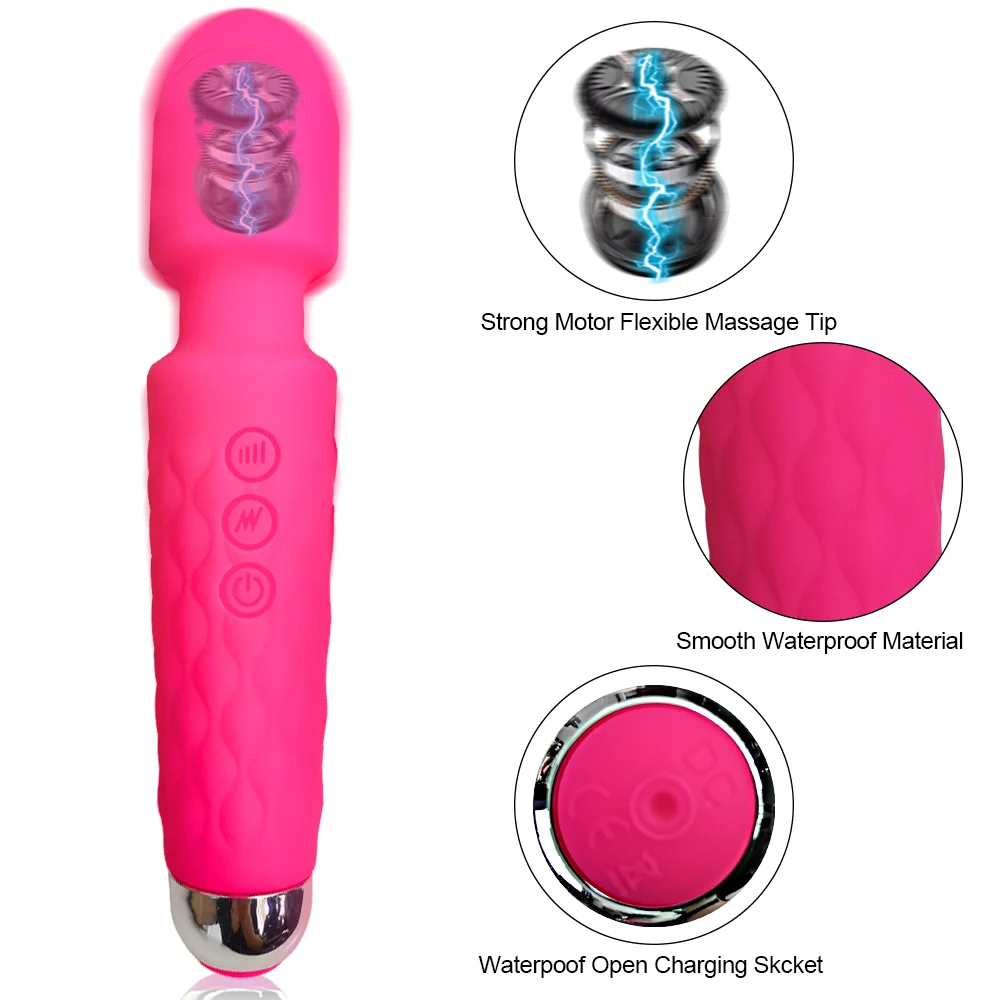 Amazon Hot Selling AV Wand Massager Dildo Vibrators Sex Toys for Women Clitoris Stimulator Masturbator