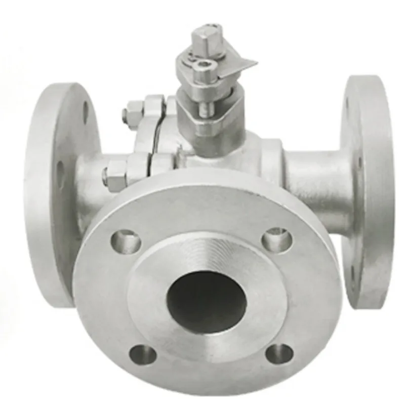Sanitary Ball Valve Stainless Steel T-Type Trunnion Mounted 3 way Flange Manual Electric Pneumatic Operated Sanitary Ball Valves