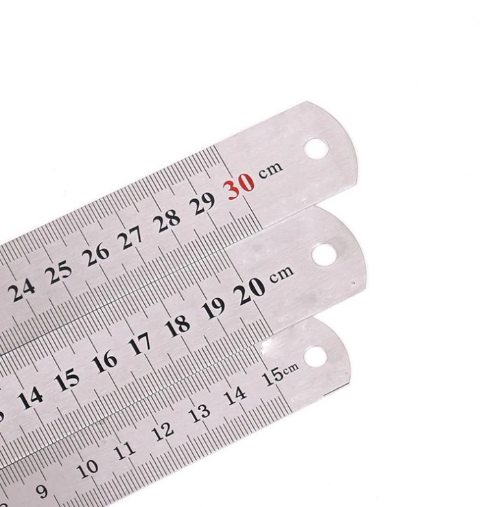 Factory customized  30cm/50cm/60cm/1.5m 2m Steel ruler For Wooden Working And Student