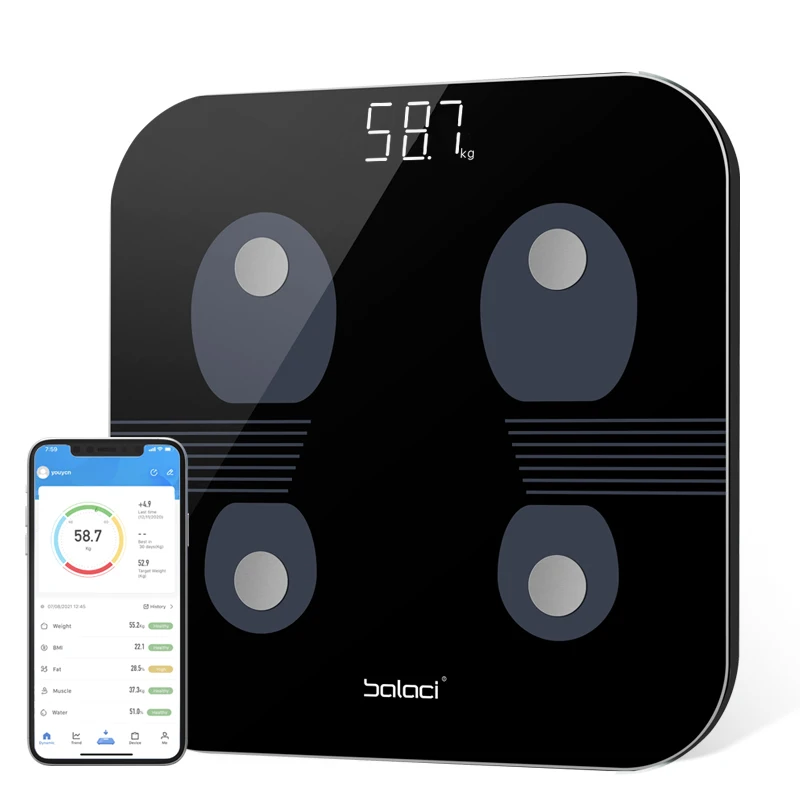 Smart Digital Portable Bathroom Weight Scale Bt Electronic Blue Tooth Weight Scale