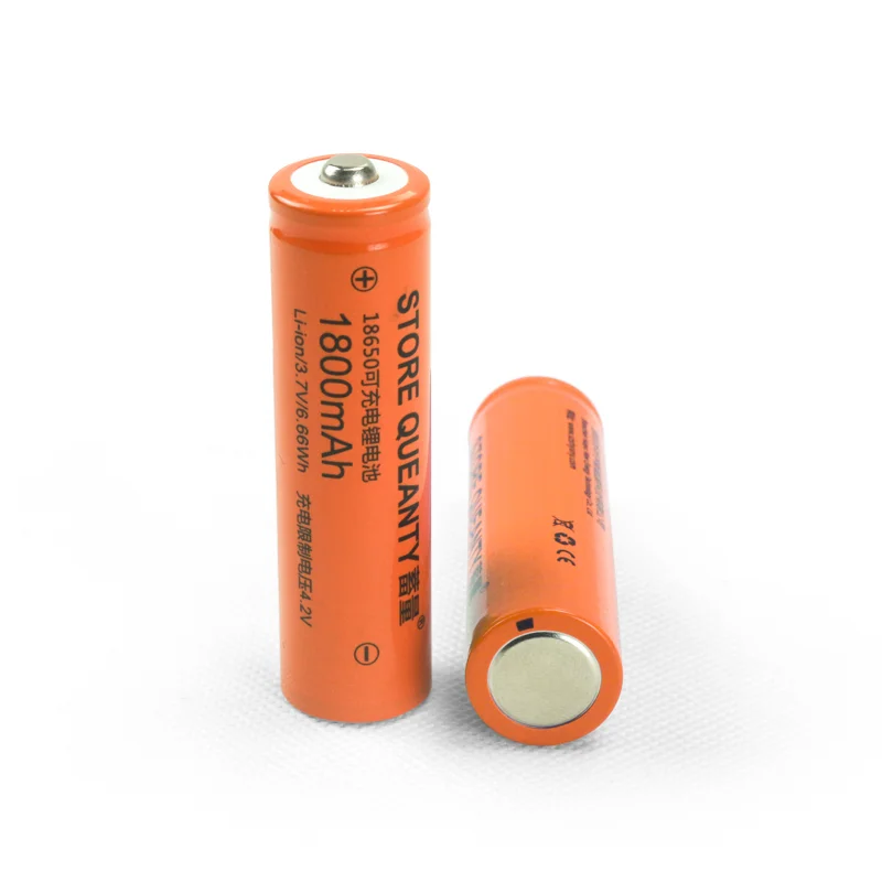 EAMIRUO lithium 3.7V 6.66Wh 1800mAh rechargeable li-ion battery 18650 for power bank