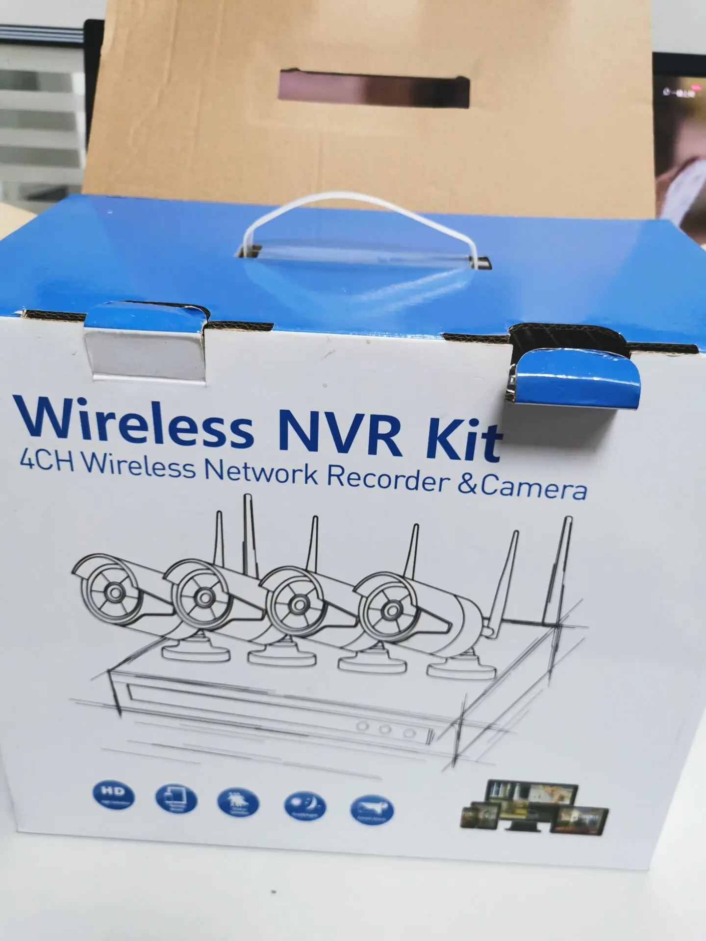  4ch 1080P Беспроводной NVR Kit ИК ночного видения 2.0MP IP камера видеонаблюдения H.265 Wi-Fi CCTV