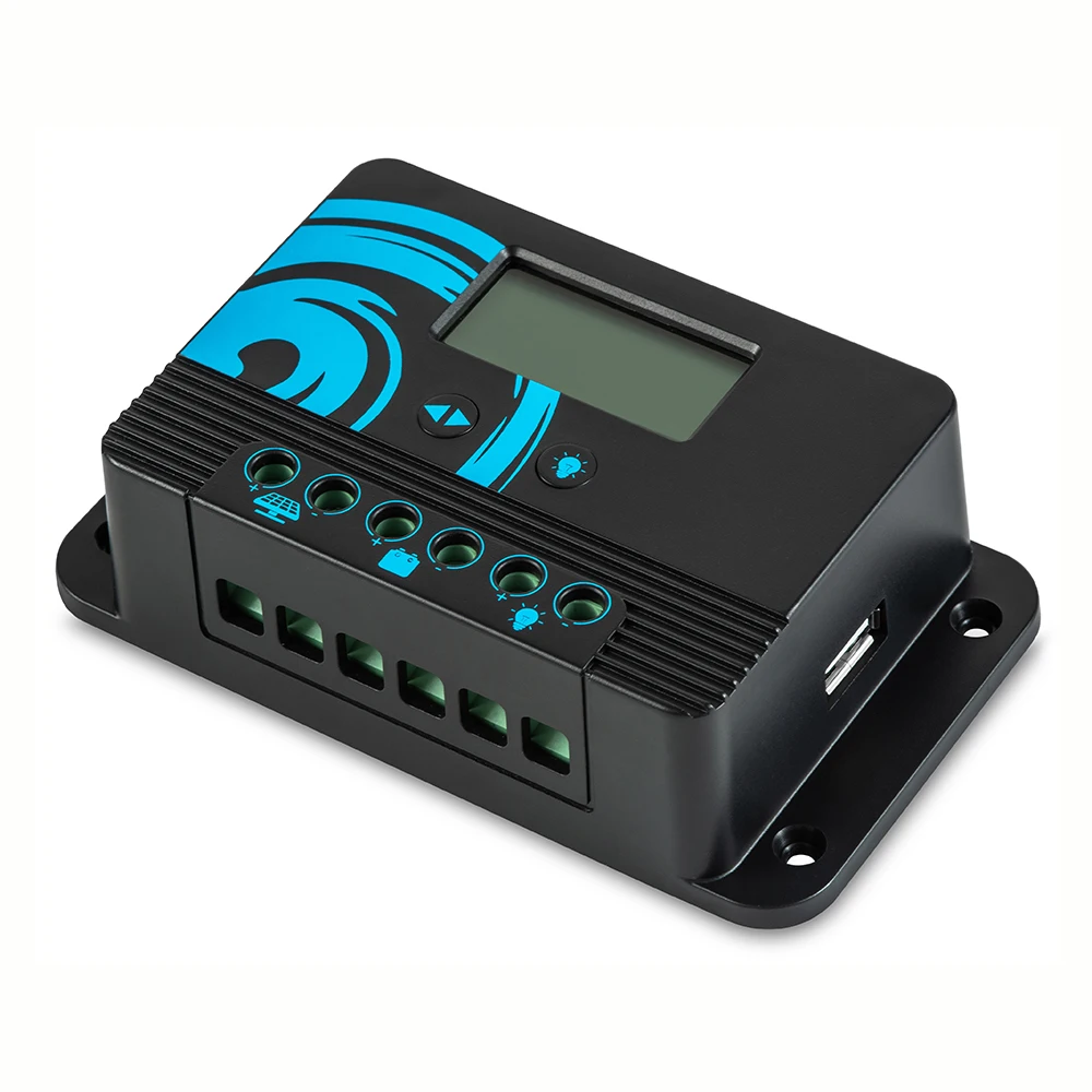  Controleur De Panneau Solair Solar Controller 10A PWM 12V 24V Charge Kontroller For Battery