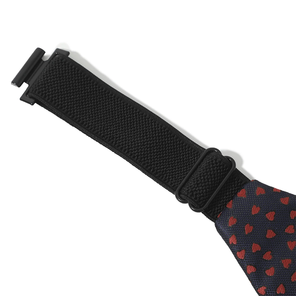 Cummerbund поставщик Cuyino мужской подарок на День Святого Валентина красные сердечки и любовь шелковистый поли жаккард ручной работы темно-синий Cummerbund