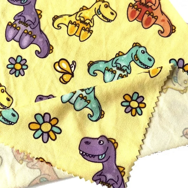 Brushed Printing DTY 2 SIDE BRUSHED Fashion Printed Dress Fabric Sleepwear Soft Plain customized Fabrics