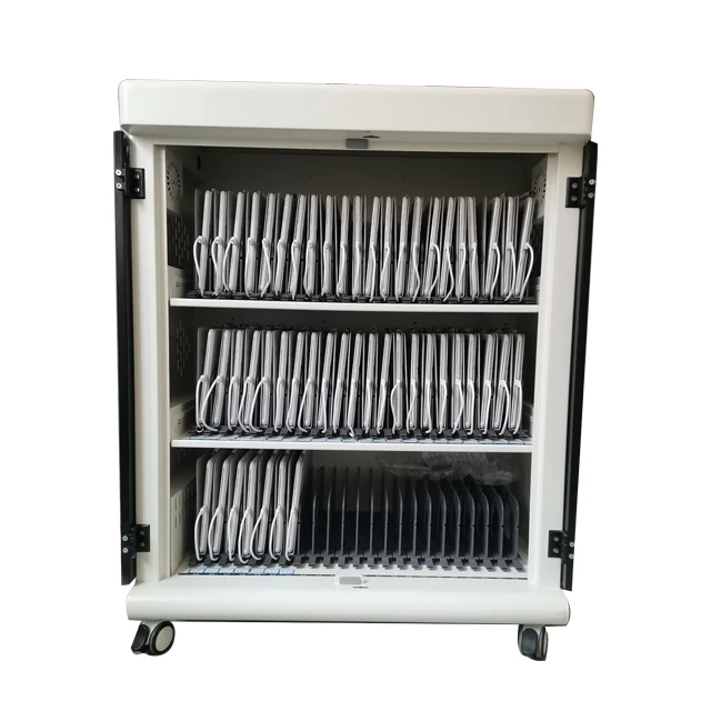 Custom 66 Laptops Mobile Charging Cabinet Tablet Charging Cart  Power Strip charging