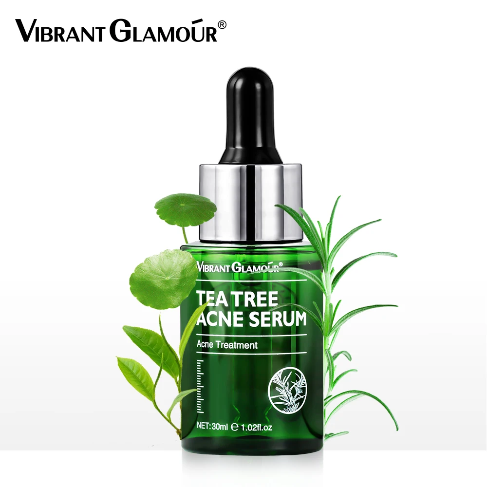 VIBRANT GLAMOUR Remove Acne Spots Oil Control Shrink Pores Repair Whitening Moisturizing 30ml Tea Tree Acne Treatment Serum