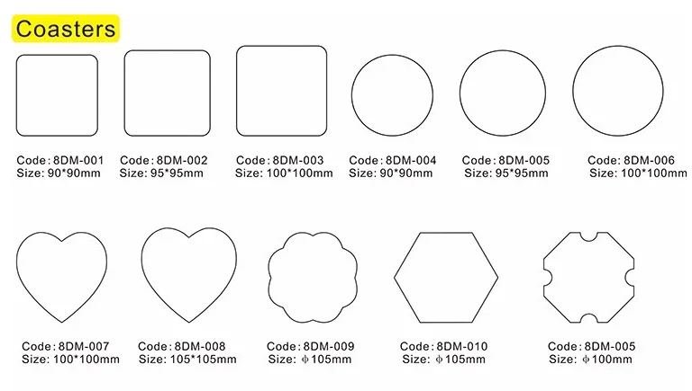 Hot Selling Quality Blank Wood Set For Cup Drink Beer Tabletop Decor Mdf Sublimation Coaster