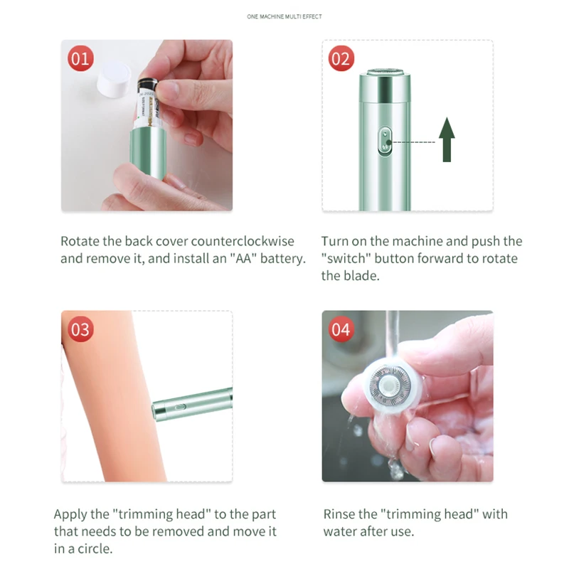 OEM/ODM wholesaler Portable Frequency Mini Electric Painless  Women Lipstick Shaver Facial Hair Remover