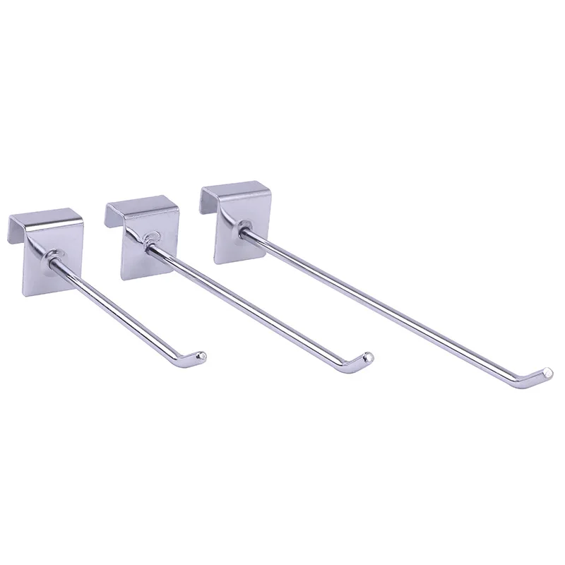 Supermarket metal slatwall used panels mesh wire display hanging fixture hanger single hooks Supermarket Display Hook
