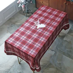 Fashion Nordic style square tablecloth cotton linen polyester blended printing household dining table coffee table cloth